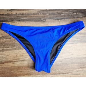 Victoria Secret Large Itsy Bikini Bottom Cheeky Ruched Back Bright Blue Sexy